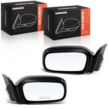Imagem de A-Premium Par (2) espelhos retrovisores elétricos do lado do motorista e do passageiro - compatível com Honda Civic 2006 2007 2008 - espelho retrovisor externo preto não dobrável, não aquecido, não