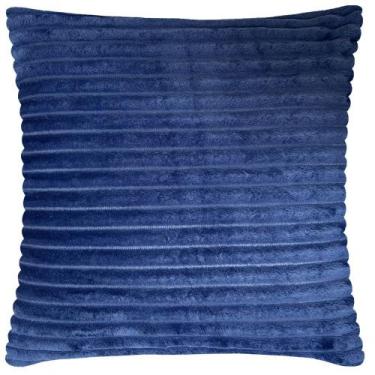 Imagem de Capa de Almofada Flanel Pelúcia Azul Royal 45x45cm - Sua Casa Decor