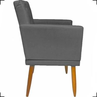 Imagem de Poltrona Decorativa Para Sala Recepção Nina Capitonê Suede Cores Pé Palito