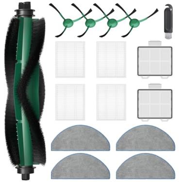 Imagem de Peças de reposição Y0140 compatíveis com aspirador de pó iRobot Roomba Y0140, Y0110, Q0120, Q011, 1 escova de rolo, 4 filtros Hepa, 4 almofadas de esfregão, 4 escovas laterais, 2 filtros primários, 1