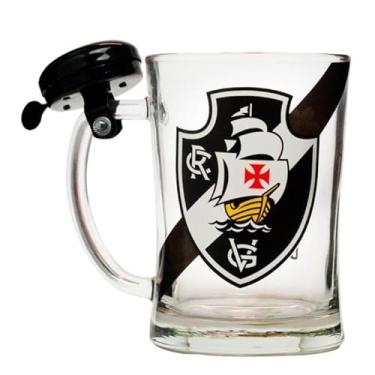 Imagem de Caneca De Vidro Gigante Com Campainha 650ml - Vasco XC3034AC-7-B