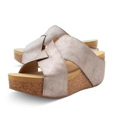 Imagem de VOLATILE Sandália feminina esportiva Firefly casual salto médio 5 a 7,6 cm - preta, estanho, 36