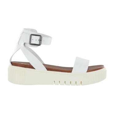 Imagem de MIA Sandália feminina casual com tira no tornozelo Lunna, Branco, 6.5