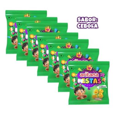 Imagem de Salgadinho Com 15/20/30/40/50/60/100 Unidades 10g Lembrancinha Festa Bacon Sortido Cebola Queijo Requeijão (30 unidades, Cebola)