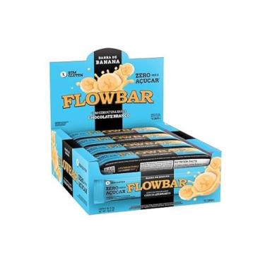 Imagem de BARRINHA DE BANANA COM CHOCOLATE ZERO FLOWBAR 24G - CX 24 UN (pequeno, zero branco)