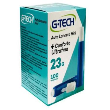 Imagem de Auto Lanceta G -Tech Mini 23G + Conforto Ultrafina com 100 Unidades - 