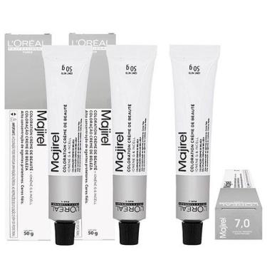 Imagem de Loreal Kit 3 Coloração Majirel 7.0 Louro Nat. Profundo 50g - Loreal Pr