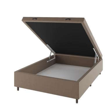 Imagem de Base Box Bau Casal Cairo (43x138x188cm) Tabaco - Casa Giulia