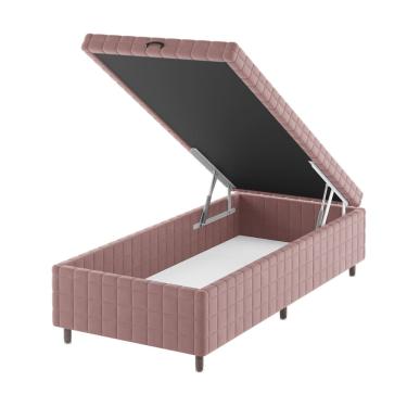 Imagem de Base Box Bau Solteiro Ravena (43x88x188cm) Turkey Rose - Casa Giulia