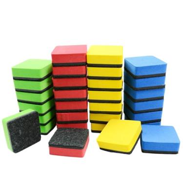 Imagem de Borracha magnética apagável a seco, 30 peças, mini apagador de quadro-negro, reutilizável seco, quadro branco para estudantes, professores, escola, escritório, casa, quadro-negro