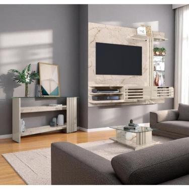 Imagem de Conjunto Sala Frizz Supreme C- Aparador C- Mesa De Centro Calacata-off-white
