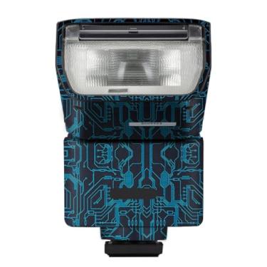 Imagem de HVL F28RM Anti-Scratch Camera Flash Vinil Wrap Skins Protector Coat Decalques para Sony HVL F28RM Wraps Cover Sticker(Circuit Blue)