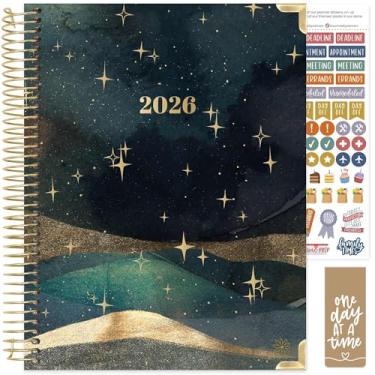 Imagem de bloom daily planners HARDCOVER Agenda Agenda 2026 (janeiro a dezembro) - 21,6 cm x 28 cm Livro organizador de agenda semanal e mensal com adesivos e abas - Celestial Skies