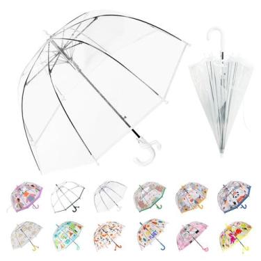 Imagem de Guarda-chuva Bubble Wxjiahetai Kids transparente para limpar a chuva