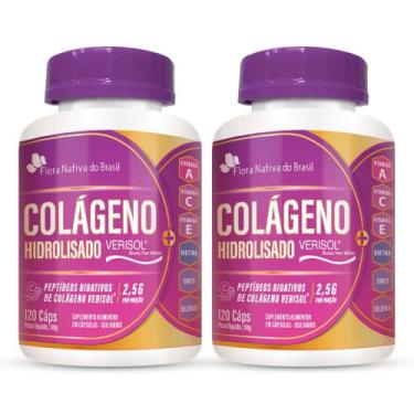 Imagem de Kit 2x Colageno Verisol Hidrolisado + Vitaminas 120 Capsulas Cada - Fl