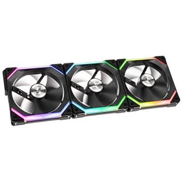 Imagem de Kit com 3 Fans Gamer 120mm Lian Li Unifan RGB Preto UF-SL120-3B