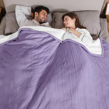 Imagem de Cobertor de aquecimento elétrico tamanho Queen, cobertor elétrico aquecido com 5 níveis de aquecimento e 10 horas de desligamento automático, lavável na máquina, cobertor aquecido de pelúcia 213 x 228