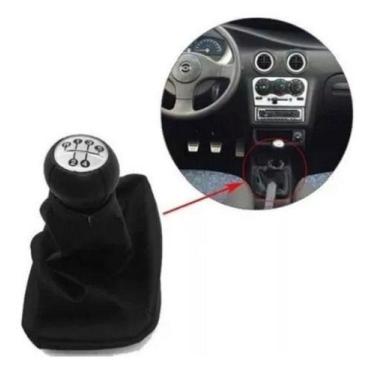 Imagem de Coifa + Bola Cambio Lente Prata Celta 2003 2004 2005 2006 - MUTKIT