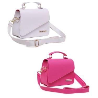 Imagem de Kit bolsa feminina pequena alça tarnsversal - ZBOLSA, Bronco, Pink