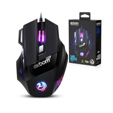 Imagem de Mouse Gamer Para Jogo 3.200 Dpi Óptico Com Led Rgb Usb 7 Botões - INFO