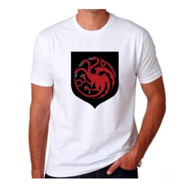 Imagem de GAME OF THRONES CAMISA Brasão Targaryen cor branca - 100% poliéster - 