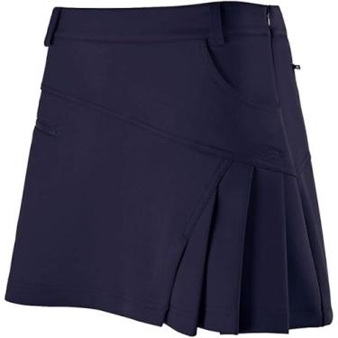 Imagem de Saia Feminina Las Golf Skort Sports Culottes Saia Verão, Navy Blue, XXL