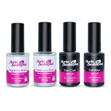 Imagem de Kit Blindagem Completa Gel Base + Top Coat + Primer + Reg Ph