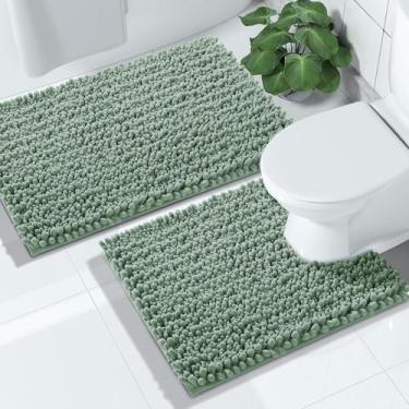 Imagem de Conjunto de tapetes de banheiro Yimobra Quick Dry Chenille Bath Mat Gr