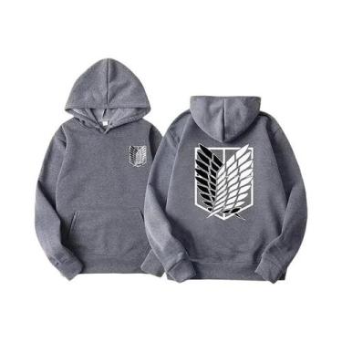 Imagem de Moletom Masculino Attack on Titan Anime Streetwear Harajuku Shingeki N