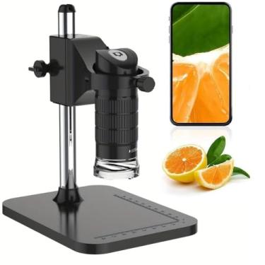 Imagem de Microscópio digital, Skybasic 50X-1000X ampliação WiFi portátil portátil com suporte ajustável câmera de microscópio HD USB compatível com iPhone, Android, Windows, Mac