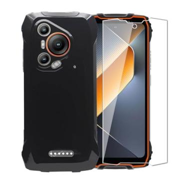 Imagem de WDMYLFTW Capa para Blackview BL7000 + película protetora de tela de vidro temperado - capa protetora de TPU (preta)