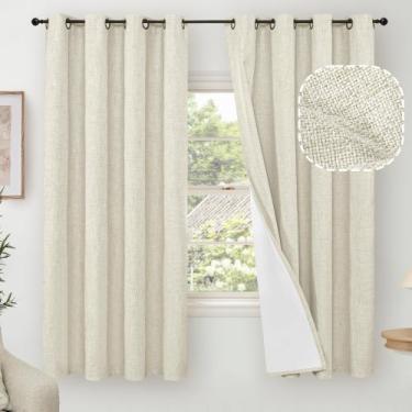 Imagem de Cortinas Blackout Lajode 100% linho 160x160cm 2 painéis de bronze