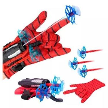 Imagem de Kit Luva Lança Teia Homem Aranha Brinquedo Lançador Teia - Luva Homem 