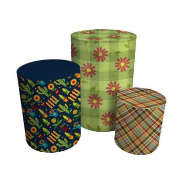 Imagem de Trio Capas Para Cilindro Versátil Festa Junina Noite de São João  C/ E