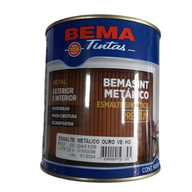 Imagem de Tinta Esmalte Bemasint Metálico Ouro Velho 900ml - Bema