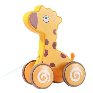 Imagem de O motorista do brinquedo do arrasto das crianças puxa a corda para pux