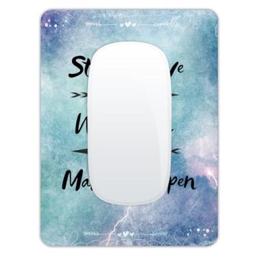 Imagem de Tapete de rato pequeno, mini tapete de rato 15 x 20 cm com base de borracha antiderrapante, tapete de rato quadrado bonito para bandeja de teclado, laptops, mouse sem fio, casa, escritório, viagem, durável e à prova d'água (trabalho duro)