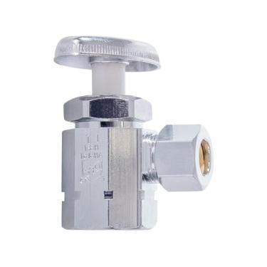 Imagem de Compressão de válvula médio, 1/2 in. FIP x 3/8 in., Crome