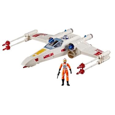 Imagem de Star Wars Boneco e veículo Epic World of Action Luke Skywalker's Force Strike X-Wing, escala de 10 cm, brinquedos para meninos e meninas a partir de 4 anos