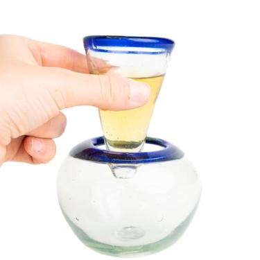 Imagem de MEXTEQUIL - Copos de shot de tequila mexicana autênticos - Conjunto de copos de shot com refrigerador - 56,7 g - Coleção Tequila - Acessórios de bar elegantes 100% sem chumbo - Lembrança de festa de