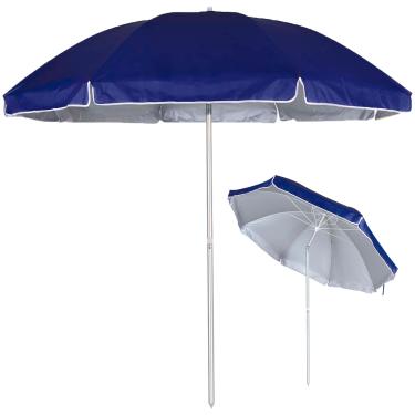 Imagem de Guarda Sol 2,4 Metros Alumínio Praia Piscina Lillos Pet (Azul-Marinho, 2,4 M)