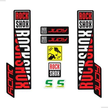 Imagem de Kit Adesivos Suspensão Para Bike Rock Shox Judy Vermelho - SPORTINOX