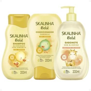 Imagem de Kit Skalinha Bebê: Shampoo e Condicionador Camomila 200ml + Sabonete L