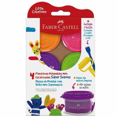 Imagem de Massa de modelar Little Creatives 4 cores Faber-Castell