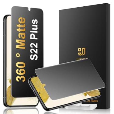 Imagem de JEHOO [Pacote com 2] Protetor de tela de privacidade de TPU fosco de 4 vias 360° para Samsung Galaxy S22 Plus (não é vidro), compatível com sensor de impressão digital, filme flexível adesivo completo