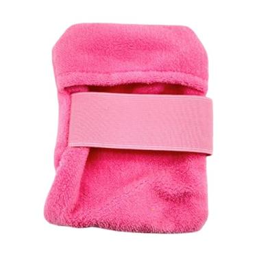 Imagem de OIIBWQ Bolsa para remoção de areia, luva para areia, limpador de lenços umedecidos leves e práticos, acessórios de praia para esportes aquáticos ao ar livre, Rosa, L