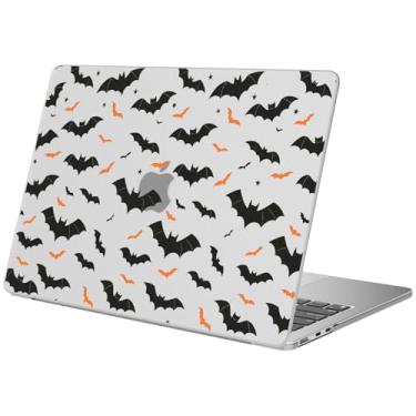 Imagem de BlHMCASE Compatível com MacBook Pro 13 polegadas Capa M2 2025, 2024-2016 A2338 M1 A2251 A2289 A2159 A1989 A1708 A1706, capa rígida protetora de morcego de Halloween para Mac Pro 13