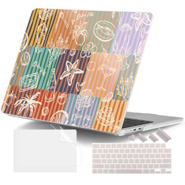 Imagem de DONGKE Capa para MacBook Air M4 13,6 polegadas 2025 2024 2023 2022 modelo A3240 A3113 A2681 M3 M2 Chip, capa rígida de plástico com Touch ID para MacBook Air 13 polegadas M4 - humor italiano