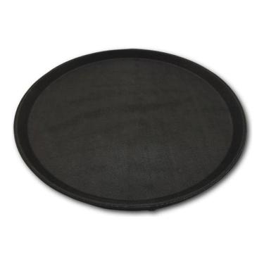 Imagem de Bandeja Redonda Antiderrapante 35 Cm Para Garçom Preta