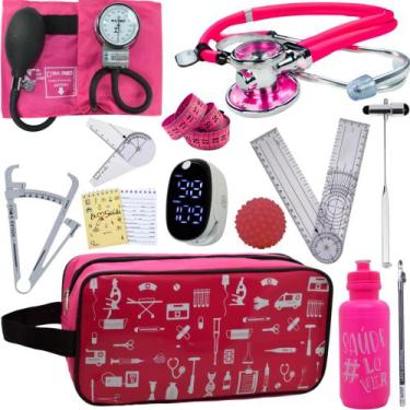 Imagem de Kit Fisioterapia Maleta Goniometro Martelo Buck Completo - Love Saude,